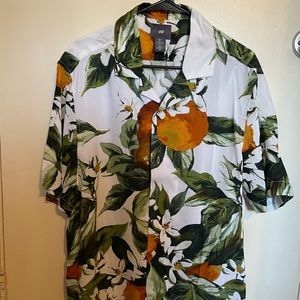 H&M Floral Print Button Up